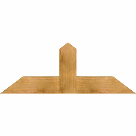 Ekena Millwork Portland Rough Sawn Timber Gable Bracket, Western Red Cedar, 48"W x 18"H x 4"D x 6"F, 9/12 Pitch GBW048X18X0406POR00RWR